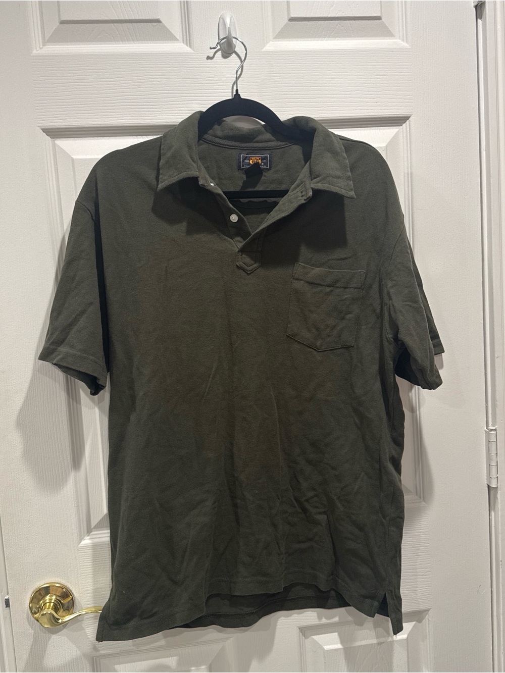 Vintage Route 66 Olive Green Polo Shirt